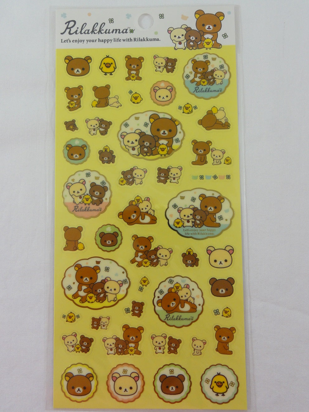 San-x Rilakkuma 4 Kinds Happy Stickers Yellow