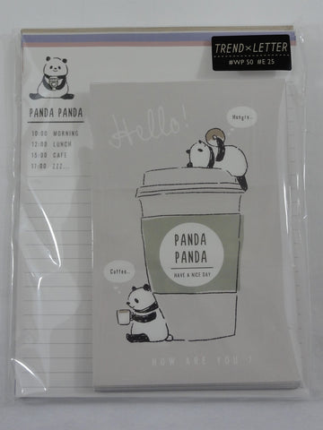 Cute Kawaii Kamio Panda Drink Bread Milk Letter Set Pack - Stationery Writing Paper Envelope Penpal