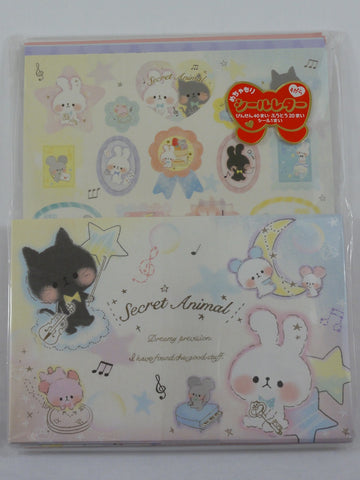 Cute Kawaii Kamio Star Secret Cat Rabbit Letter Set Pack - Rare - Stationery Writing Paper Envelope Penpal