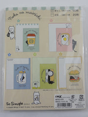 Cute Kawaii Crux Cat Coffee Burger Bread Egg Food Letter Set Pack - Rare - Stationery Writing Paper Envelope Penpal