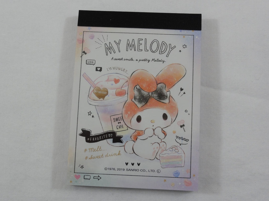 Cute Kawaii Sanrio My Melody Melt Sweet Drink Cafe Coffee Mini Notepad / Memo Pad - Stationery Design Writing Collection