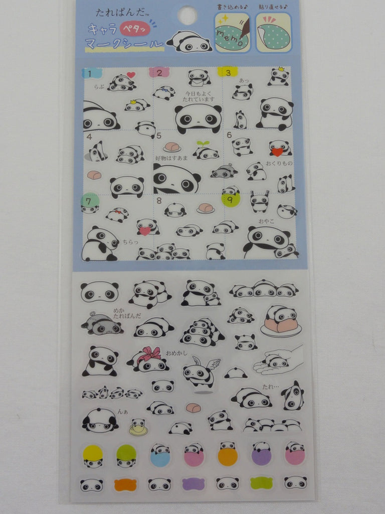Cute Kawaii San-X Tarepanda Panda Sticker Sheet 2018 - for Planner Journal Scrapbook Craft