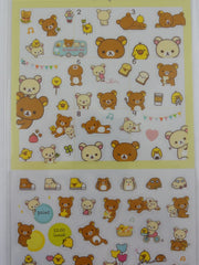 Cute Kawaii San-X Rilakkuma Bear Sticker Sheet 2018 - B - for Planner Journal Scrapbook Craft