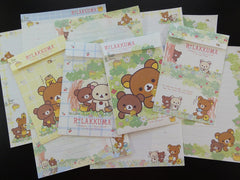 Cute Kawaii San-X Rilakkuma Bear Koguma Chan Panda Honey Forest Green Letter Sets
