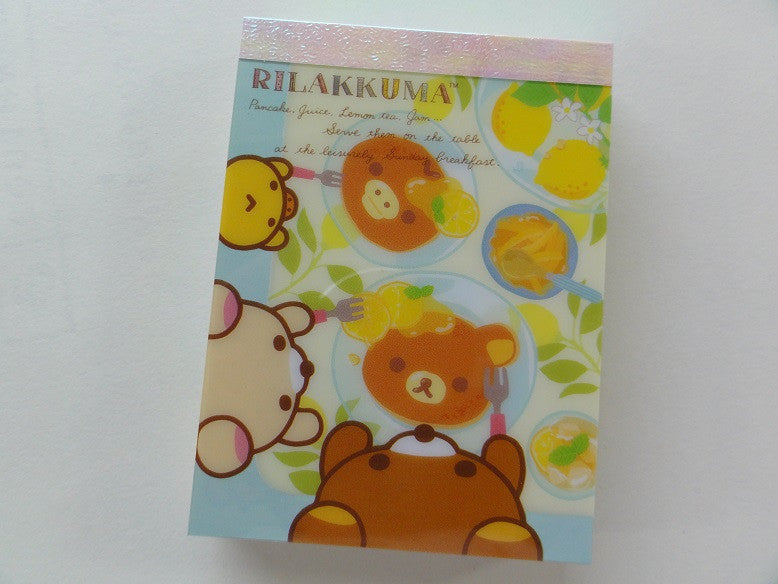 Kawaii Cute San-X Rilakkuma Fresh Lemon Mini Notepad / Memo Pad - A