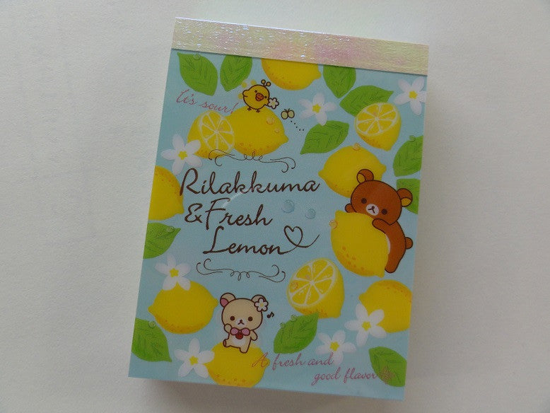 Kawaii Cute San-X Rilakkuma Fresh Lemon Mini Notepad / Memo Pad - B