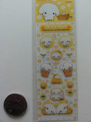 Kawaii Cute San-X Buru Buru Dog Small Sticker Sheet - Yellow