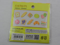 Cute Kawaii Mind Wave Market Series - Neon Yellow - Bread Bakery Flake Stickers Sack - for Journal Agenda Planner Scrapbooking Craft