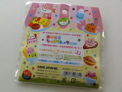 Cute Kawaii Kamio Smile Sweets Food Button Stickers Sack - Vintage