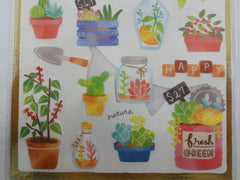 Cute Kawaii Mind Wave Weekend Market Series - Plant and Flower Sticker Sheet - for Journal Planner Craft