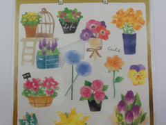 Cute Kawaii Mind Wave Weekend Market Series - Garden Flower and Plant Sticker Sheet - for Journal Planner Craft