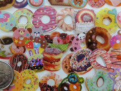 Cute Kawaii Sweet Donuts Food theme Flake Stickers - 44 pcs