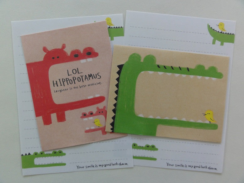 Cute Kawaii Mindwave Crocodile Hippo Mini Letter Sets