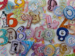 Cute Kawaii Numbers Flake Stickers