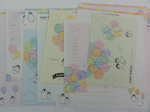 Crux Penguin and Balloons Letter Sets - Stationery Writing Paper Envelope