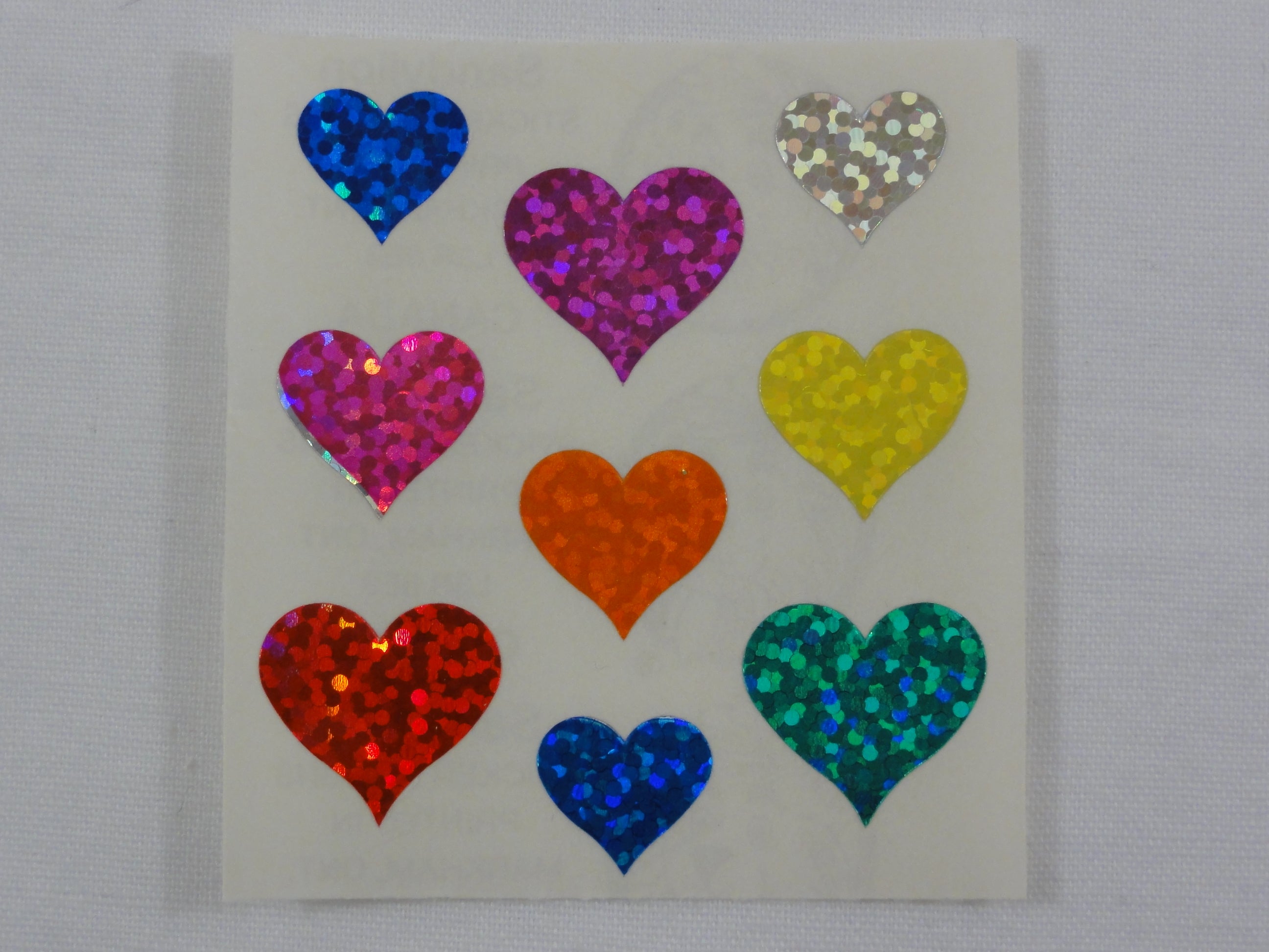 Little Twin Stars Iridescent Heart Stickers Vintage 1984 Sheet
