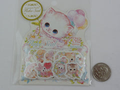 Cute Kawaii Sweet Kitten Cat Flake Stickers Sack - B - for Journal Agenda Planner Scrapbooking Craft
