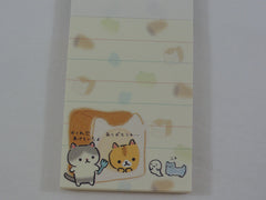 Kawaii Cute San-X CoroNya Bread Cat Mini Notepad / Memo Pad - F - Note Writing Stationery Designer Collectible