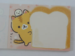 Kawaii Cute San-X CoroNya Bread Cat Mini Notepad / Memo Pad - H - Note Writing Stationery Designer Collectible