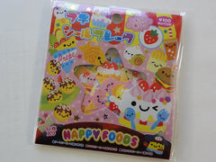 Cute Kawaii Kamio Happy Foods Stickers Flake Sack - Vintage