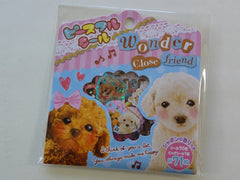 z Cute Kawaii Mind Wave Wonder Close Friend Dog Puppies Photo Stickers Flake Sack
