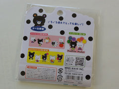 Cute Kawaii Mind Wave Pom Pom Pocket Bear Flake Stickers Sack