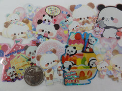 Cute Kawaii Panda theme Flake Sack Stickers - 41 pcs + 1 Large Sticker
