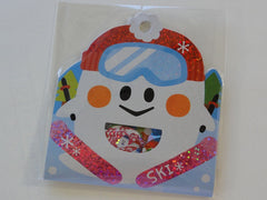 Cute Kawaii Q-Lia Ski Ghost Winter Snow Stickers Flake Sack - Vintage
