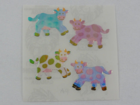 Sandylion Cows Pearly / Opalescent Sticker Sheet / Module - Vintage & Collectible