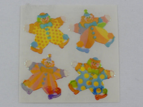 Sandylion Clowns Pearly / Opalescent Sticker Sheet / Module - Vintage & Collectible