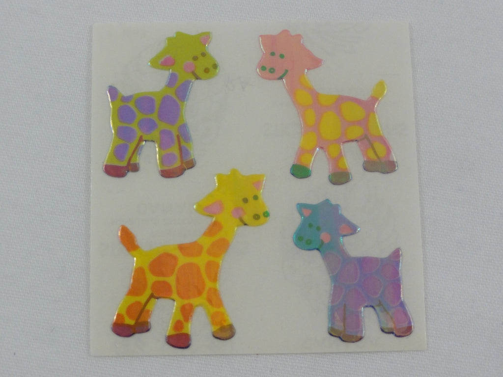 Sandylion Baby Giraffe Pearly / Opalescent Sticker Sheet / Module - Vintage & Collectible