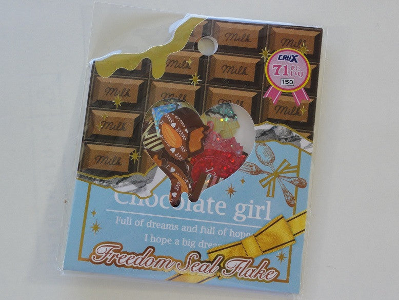 Cute Kawaii Crux Chocolate Girl Stickers Sack - Vintage