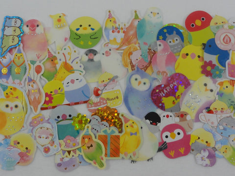 Cute Kawaii Birds Flake Stickers - 40 pcs - for Journal Planner Craft Scrapbook