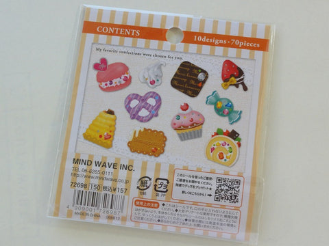 Cute Kawaii Mind Wave Sweet Chocolate Strawberry Dessert Flake Stickers Sack