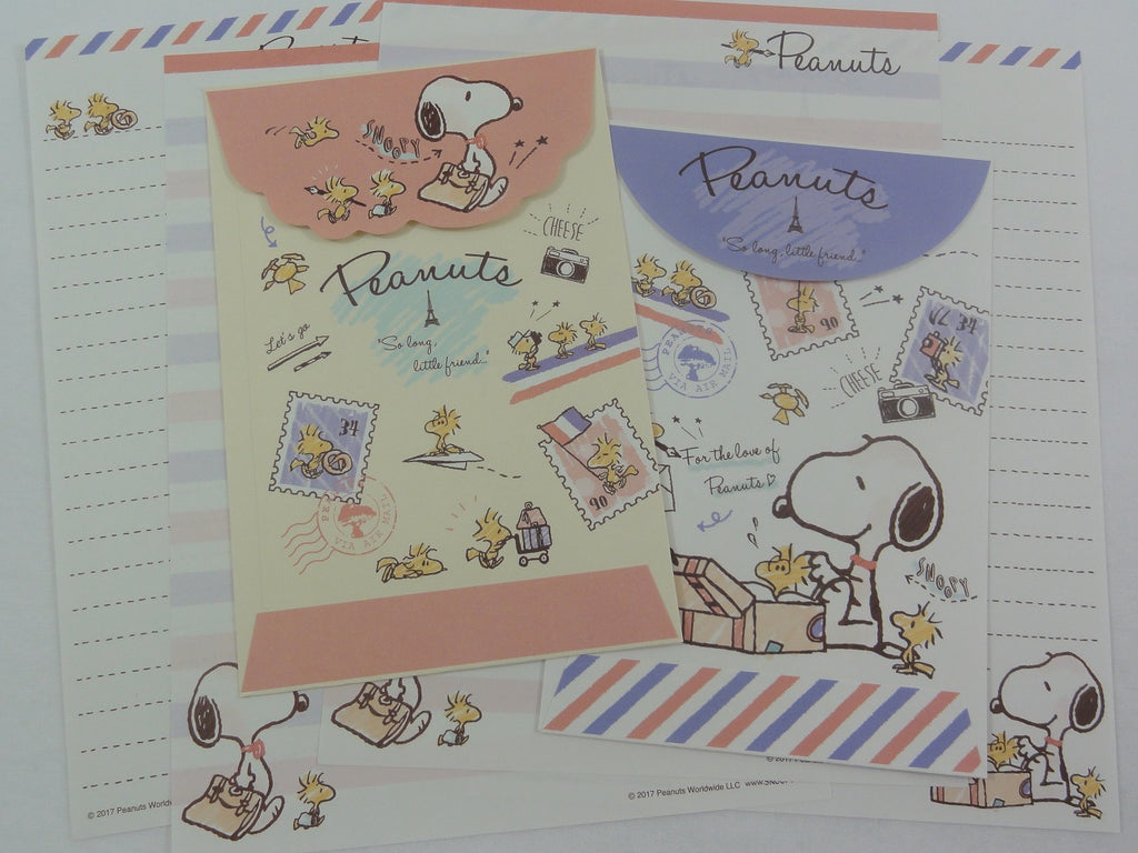 Peanuts Snoopy Letter Sets - E - Stationery Writing Paper Envelope