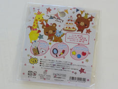 z Cute Kawaii Pool Cool Bear's Friends Stickers Flake Sack - Vintage A