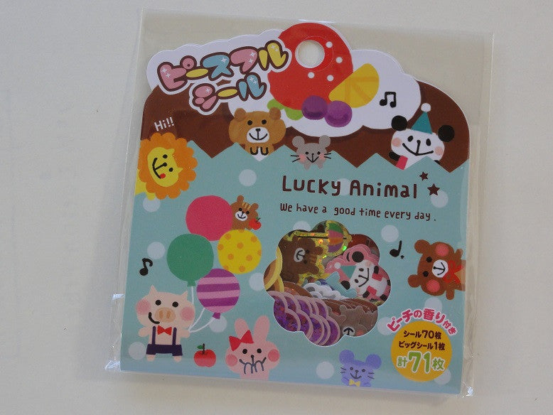 Cute Kawaii Mind Wave Lucky Animal Stickers Sack - Vintage B