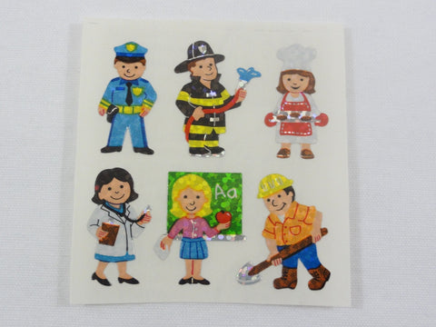 Sandylion Occupations Theme Glitter Sticker Sheet / Module - Vintage & Collectible