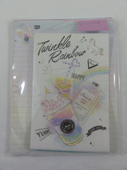 Cute Kawaii Kamio Twinkle Rainbow Unicorn Drink Letter Set Pack - Stationery Writing Paper Penpal