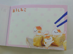 Cute Kawaii Crux Cat and Sweet Roll Ramen Mini Notepad / Memo Pad