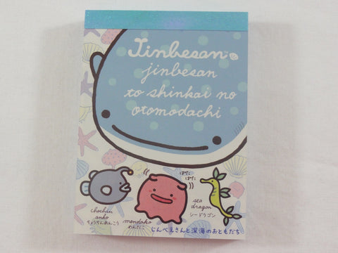 Cute Kawaii San-X Jinbesan Whale Mini Notepad / Memo Pad - C