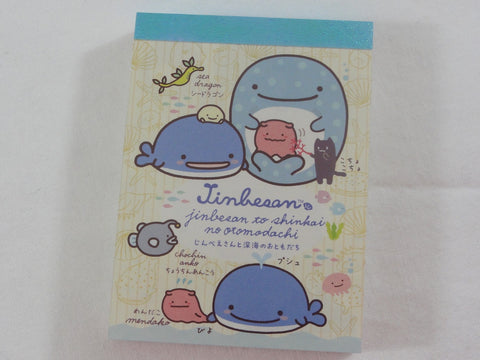 Cute Kawaii San-X Jinbesan Whale Mini Notepad / Memo Pad - D