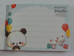 Cute Kawaii Crux Moji Panda Balloons Mini Notepad / Memo Pad - Stationery Design Writing Collection