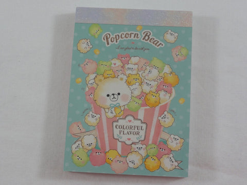 Kawaii Cute Crux Popcorn Bear Mini Notepad / Memo Pad - B