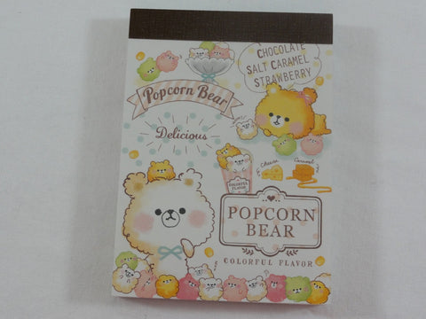 Kawaii Cute Crux Popcorn Bear Mini Notepad / Memo Pad - C