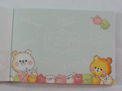 Kawaii Cute Crux Popcorn Bear Mini Notepad / Memo Pad - C