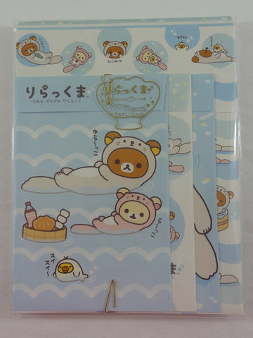 Cute Kawaii San-X Rilakkuma Sea Lion Letter Set Pack - Stationery Writing Paper Envelope Penpal Rare Collectible