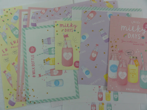 Cute Kawaii Q-Lia Milky Days Letter Sets - Stationery Writing Paper Envelope Penpal