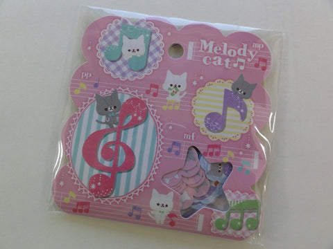 Cute Kawaii Q-Lia Melody Cat Kitten Flake Stickers Sack