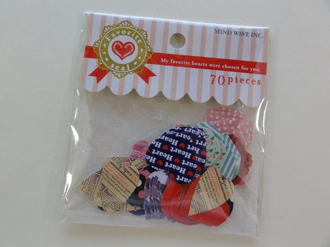 Cute Kawaii Mind Wave Heart Flake Stickers Sack